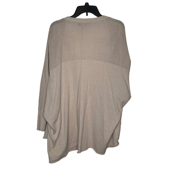 Democracy Women's Sweater Open Front Mesh Cardigan‎ Dolman Sleeve  Tan Sz. XL - Picture 11 of 11